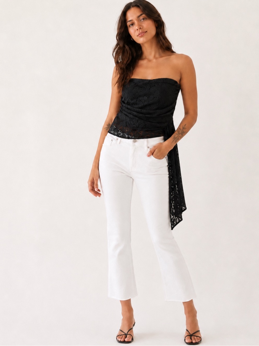 Anthropologie MARE MARE corseted lace tube top Sm & Med NWT